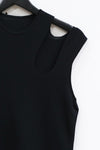 mame kurogouchi knitted hole dress MM22SS KN051 black